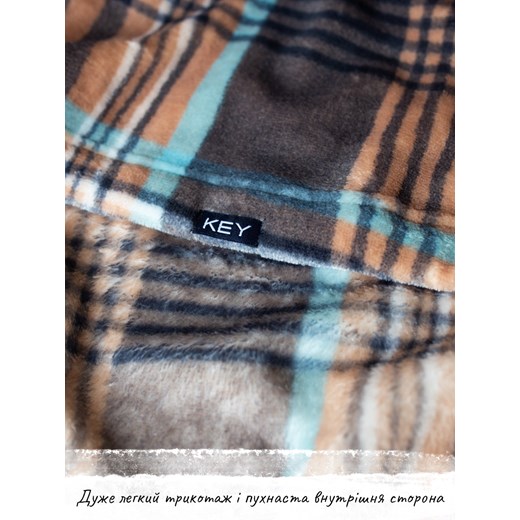 DŁUGI SZLAFROK BRĄZOWA KRATA - M/L Key M/L PH KEY Sp. z o.o.