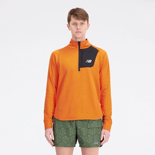 Bluza męska New Balance MT23252CEN – pomarańczowa ze sklepu New Balance Poland w kategorii Bluzy męskie - zdjęcie 162821507