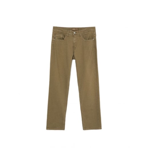 Cropp - Oliwkowe jeansy comfort - zielony ze sklepu Cropp w kategorii Jeansy męskie - zdjęcie 162825259