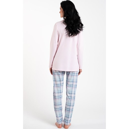 Piżama damska różowa na długi rękaw i z długą nogawką Emilly, Kolor różowy, Rozmiar S, Italian Fashion ze sklepu Intymna w kategorii Piżamy damskie - zdjęcie 162826968