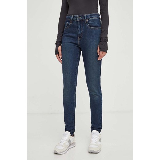 Levi&apos;s jeansy 721 HIGH RISE SKINNY damskie kolor granatowy ze sklepu ANSWEAR.com w kategorii Jeansy damskie - zdjęcie 162829697