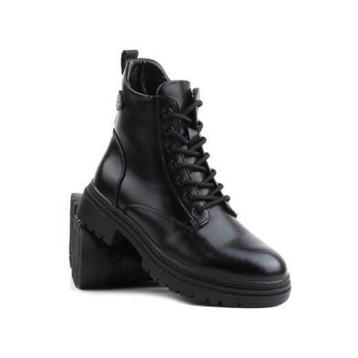 Ocieplane botki damskie - Potocki 23-12203, czarne Potocki 36 ulubioneobuwie