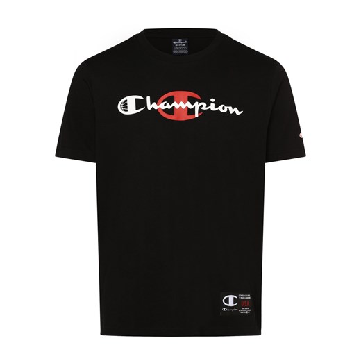 Champion T-shirt męski Mężczyźni Bawełna czarny nadruk ze sklepu vangraaf w kategorii T-shirty męskie - zdjęcie 162832605