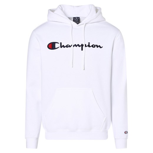 Champion Męska bluza z kapturem Mężczyźni biały jednolity Champion M promocja vangraaf