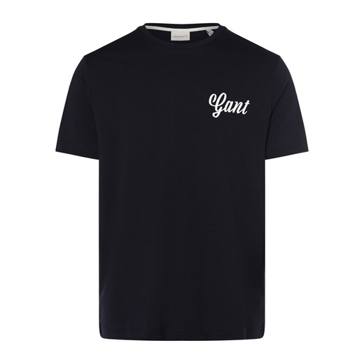 T-shirt męski Gant w stylu młodzieżowym bawełniany czarny 