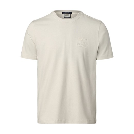 Aeronautica T-shirt męski Mężczyźni Bawełna kitt jednolity ze sklepu vangraaf w kategorii T-shirty męskie - zdjęcie 162832779