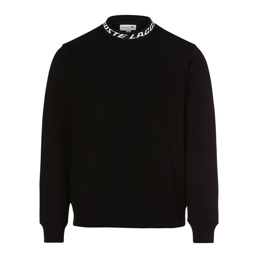 Lacoste Męska bluza nierozpinana Mężczyźni Bawełna czarny jednolity ze sklepu vangraaf w kategorii Bluzy męskie - zdjęcie 162832806