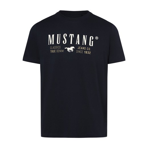 Mustang T-shirt męski Mężczyźni Bawełna granatowy nadruk ze sklepu vangraaf w kategorii T-shirty męskie - zdjęcie 162832819