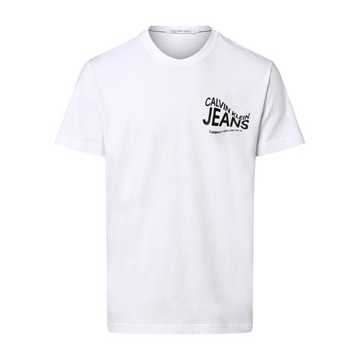 Calvin Klein Jeans T-shirt męski Mężczyźni Bawełna biały nadruk S vangraaf