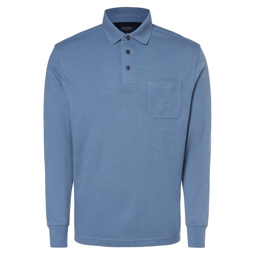 Mc Earl Męska koszulka polo Mężczyźni Bawełna jasnoniebieski marmurkowy ze sklepu vangraaf w kategorii T-shirty męskie - zdjęcie 162833166