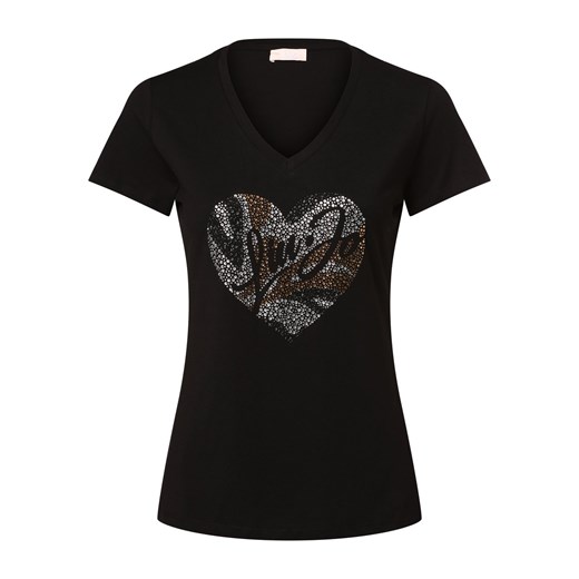 Liu Jo Collection T-shirt damski Kobiety Bawełna czarny jednolity ze sklepu vangraaf w kategorii Bluzki damskie - zdjęcie 162833218
