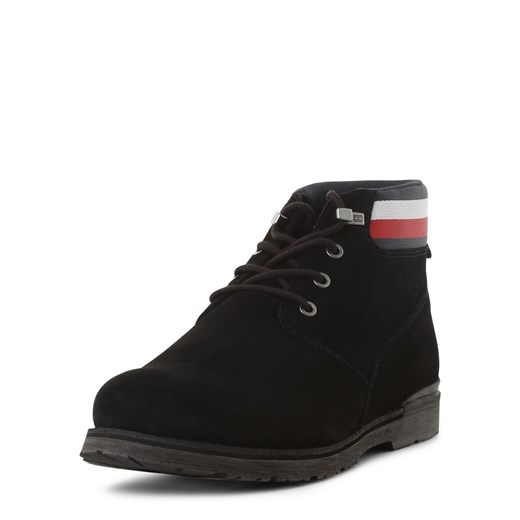 Tommy Hilfiger Kozaki ze skóry Mężczyźni skóra czarny jednolity ze sklepu vangraaf w kategorii Buty zimowe męskie - zdjęcie 162833849