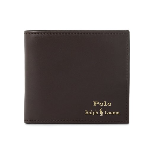 Polo Ralph Lauren Portfel ze skóry Mężczyźni skóra czekoladowy jednolity ze sklepu vangraaf w kategorii Portfele męskie - zdjęcie 162833906