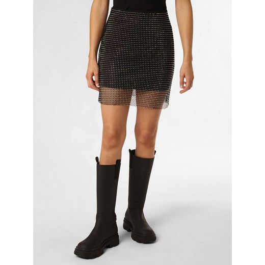 EDITED Spódnica damska Kobiety Sztuczne włókno czarny jednolity ze sklepu vangraaf w kategorii Spódnice - zdjęcie 162834089