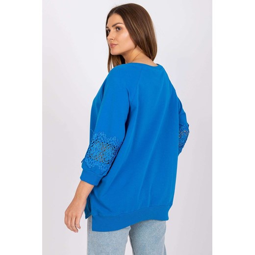 Bluzka damska z ozdobnymi rękawami - niebieska L/XL 5.10.15