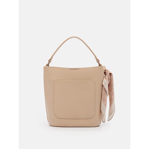 Beżowa shopper bag Mohito matowa 