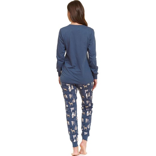 Doctor Nap granatowa piżama z nadrukiem w zwierzątka PM.4340, Kolor granatowy, Rozmiar 2XL, Doctor Nap ze sklepu Intymna w kategorii Piżamy damskie - zdjęcie 162844685