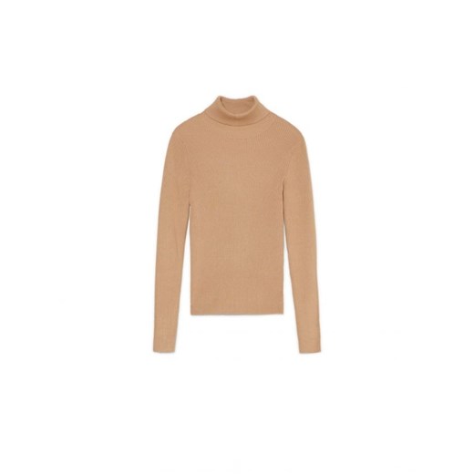 Cropp - Beżowy sweter z półgolfem - beżowy ze sklepu Cropp w kategorii Swetry damskie - zdjęcie 162847805