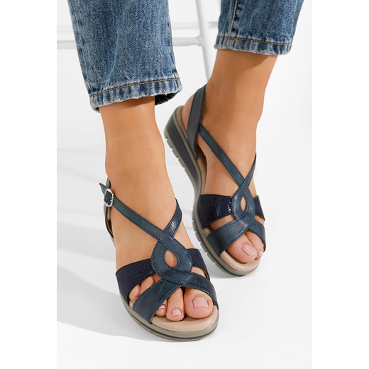 Granatowe sandały damskie Persia ze sklepu Zapatos w kategorii Sandały damskie - zdjęcie 162858675
