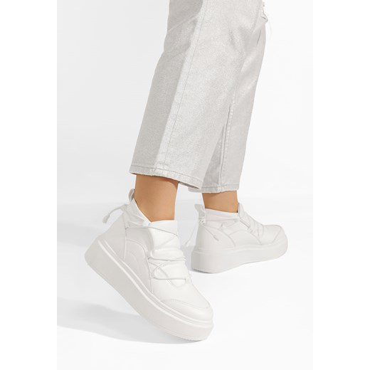 Białe sneakersy na platformie Eillia ze sklepu Zapatos w kategorii Buty sportowe damskie - zdjęcie 162859066