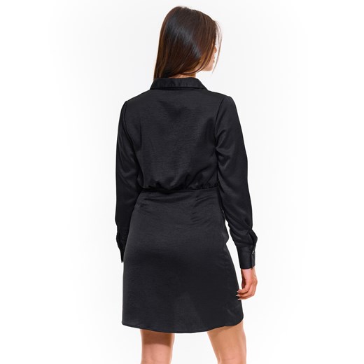 Gate sukienka casual z długimi rękawami satynowa mini 