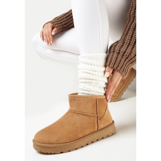 Brązowe Śniegowce za Kostkę Parlase 39 wyprzedaż born2be.pl