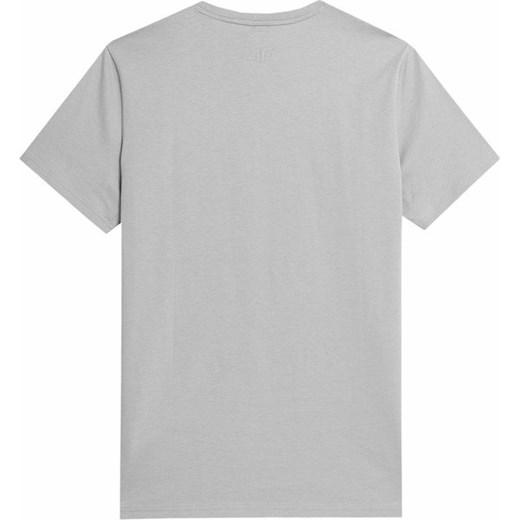 T-shirt męski szary 4F z krótkimi rękawami 