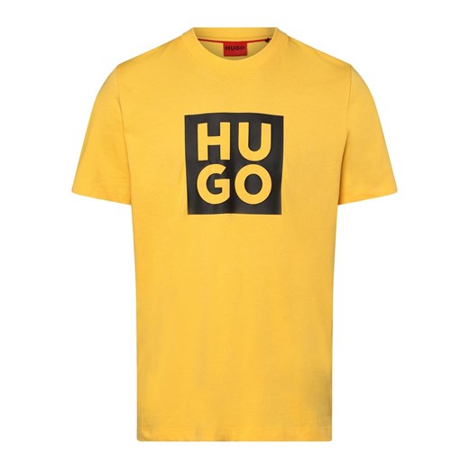 HUGO T-shirt męski Mężczyźni Bawełna kukurydziany nadruk ze sklepu vangraaf w kategorii T-shirty męskie - zdjęcie 162934409