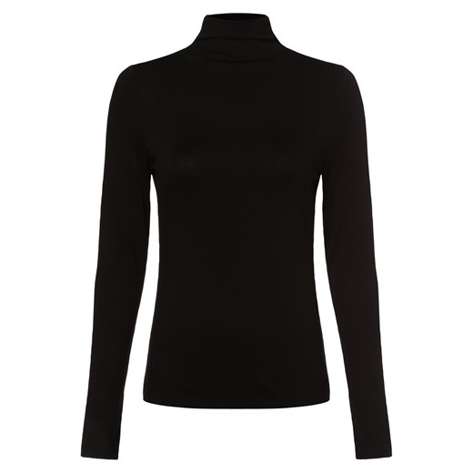 Opus Damska koszulka z długim rękawem Kobiety wiskoza czarny jednolity ze sklepu vangraaf w kategorii Bluzki damskie - zdjęcie 162934475