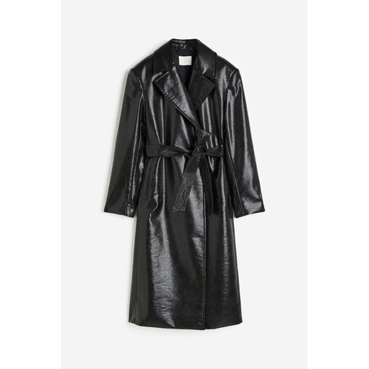 H & M - Powlekany trencz - Czarny H & M L H&M
