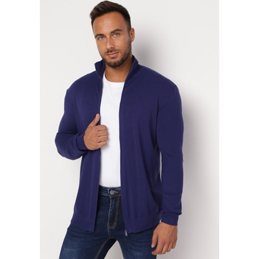 Sweter męski Born2be casual niebieski
