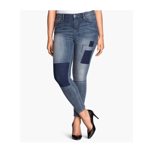  H&M+ Dżinsy Skinny Ankle  h-m niebieski jeans