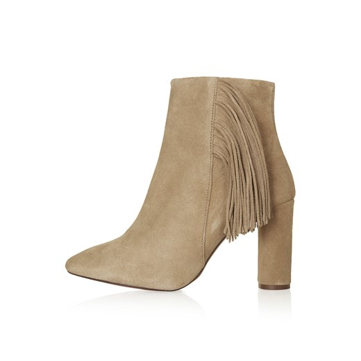 MUSKAT Fringe Suede Ankle Boots topshop brazowy 