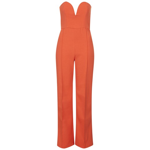 **Plunge Sweetheart Jumpsuit by Rare topshop pomaranczowy 