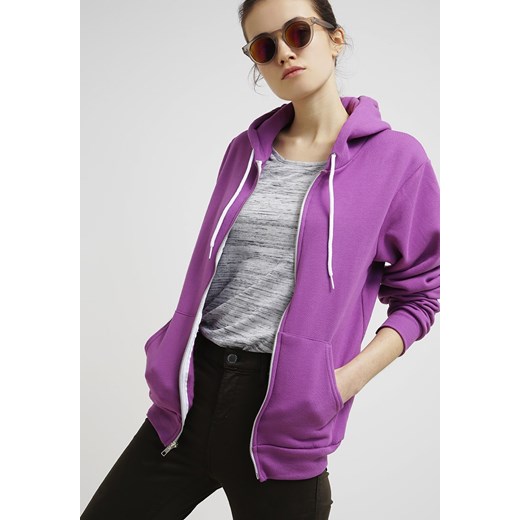 American Apparel FLEX Bluza rozpinana dark orchid zalando fioletowy bez wzorów/nadruków