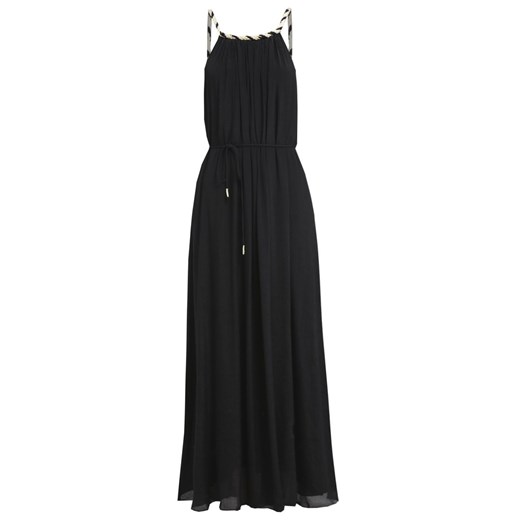 Suncoo Długa sukienka noir zalando czarny abstrakcyjne wzory