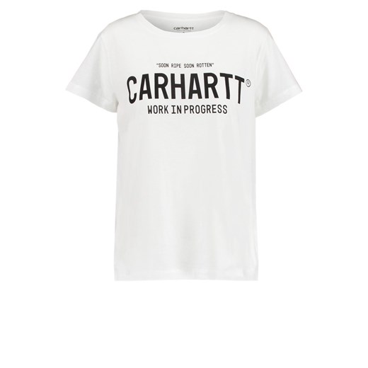Carhartt JULIETTE Tshirt z nadrukiem white / black zalando bialy abstrakcyjne wzory