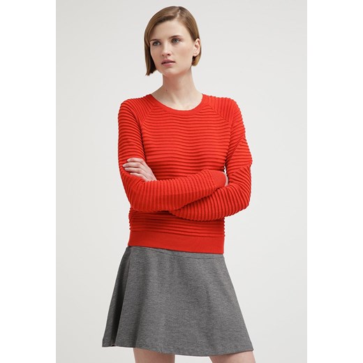 Even&Odd Sweter red zalando pomaranczowy bez wzorów/nadruków