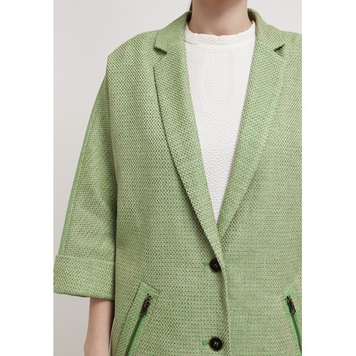 ESPRIT Collection Krótki płaszcz bright green zalando szary kołnierzyk