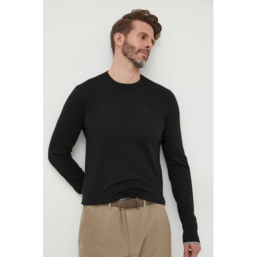 Armani Exchange sweter z domieszką kaszmiru kolor czarny lekki ze sklepu ANSWEAR.com w kategorii Swetry męskie - zdjęcie 163350019