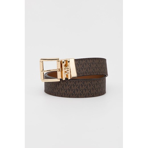 MICHAEL Michael Kors pasek skórzany dwustronny 558366 damski kolor brązowy Michael Michael Kors L ANSWEAR.com