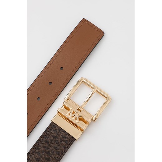 MICHAEL Michael Kors pasek skórzany dwustronny 558366 damski kolor brązowy Michael Michael Kors L ANSWEAR.com