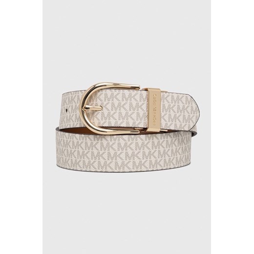 MICHAEL Michael Kors pasek skórzany dwustronny damski kolor beżowy ze sklepu ANSWEAR.com w kategorii Paski damskie - zdjęcie 163354818