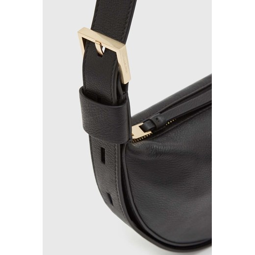 AllSaints torebka skórzana HALF MOON XBODY kolor czarny WB027Z ONE ANSWEAR.com