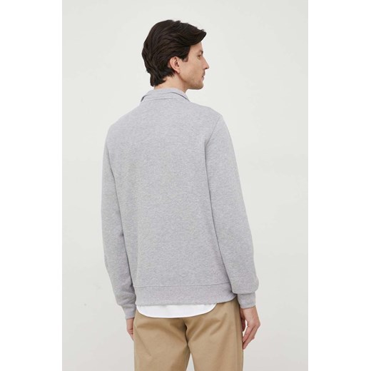 Lacoste sweter bawełniany kolor szary z półgolfem Lacoste M ANSWEAR.com