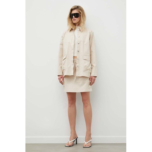Résumé kurtka damska kolor beżowy oversize ze sklepu ANSWEAR.com w kategorii Kurtki damskie - zdjęcie 163362816