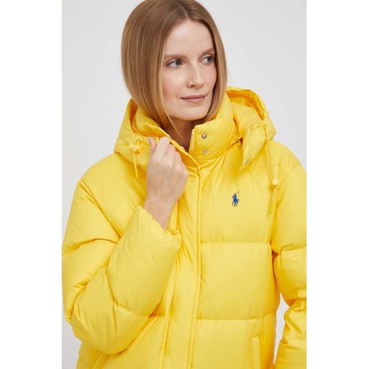 Kurtka damska Polo Ralph Lauren krótka żółta z kapturem