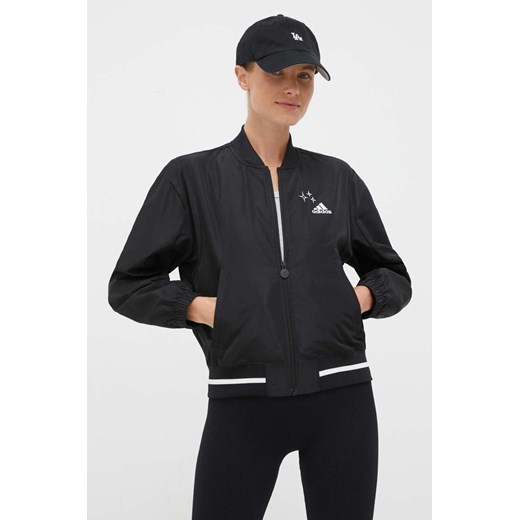 adidas kurtka damska kolor czarny przejściowa ze sklepu ANSWEAR.com w kategorii Kurtki damskie - zdjęcie 163368056