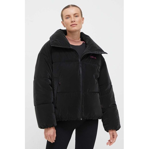 Fila kurtka damska kolor czarny zimowa ze sklepu ANSWEAR.com w kategorii Kurtki damskie - zdjęcie 163368256