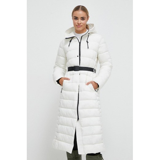 Didriksons kurtka damska kolor biały zimowa ze sklepu ANSWEAR.com w kategorii Kurtki damskie - zdjęcie 163370146